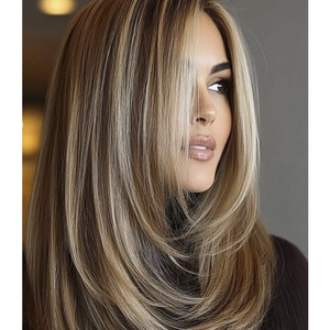 Parrucche Frontali in Pizzo 13x4 di <span class=keywords><strong>Capelli</strong></span> Umani Non Trattati di Qualità Kosher 12A, <span class=keywords><strong>Colore</strong></span> <span class=keywords><strong>Castano</strong></span> <span class=keywords><strong>Cenere</strong></span> Ondulato per Donne - Product Image 4