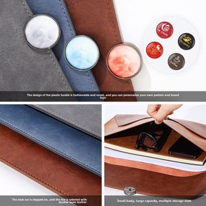Porte-documents de grande capacité format A4, en cuir PU, avec boutons, organiseur de documents, rangement pour bureau, pochette pour documents - Product Image 4