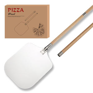 Venta caliente Aluminio Cake Pusher Cortador dentado <span class=keywords><strong>Pasta</strong></span> <span class=keywords><strong>Pizza</strong></span> Pala con mango extraíble - Product Image 2
