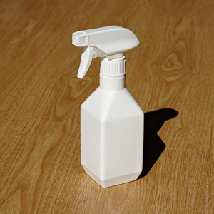 500ml HDPE empty square detergent plastic trigger mist spray bottle and packaging