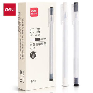 เดลี่ ลินฟินี A117 ปากกาเจล 0.5 มม. สีดำ ท่อเข็มทั้งหมด ปากกาเขียนสำหรับนักเรียน สำนักงาน โรงเรียน ใช้ 12 ชิ้น - Product Image 1