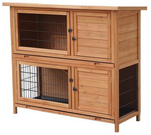 Jaula de Madera para Conejos con Diseño Floral, Gallinero Ecológico Resistente a la Lluvia, Caseta de Lujo para Mascotas de Exterior, <span class=keywords><strong>Casa</strong></span> de Madera Sólida para Conejos y <span class=keywords><strong>Animales</strong></span> Pequeños - Product Image 4