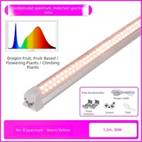 Lampe de culture halogène à spectre complet 9W/18W/24W/36W/48W 2-6 pieds IP65 en aluminium pour la croissance et la floraison/fructation des plantes d'intérieur