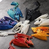 Archéoptéryx imprimé en 3D Dragon volant à plumes ptérosaure Articulation mobile Simulation modèle Figurine animaux en plastique dinosaures pour