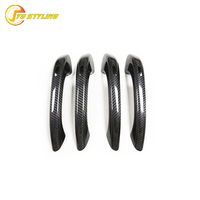 Cubiertas Decorativas para Manijas de Puerta de Fibra de Carbono Seca para Porsche Macan 2014-2024, 4 Piezas, Adhesivas, con o sin Sensor de Entrada sin Llave