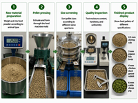 Machine à granulés d'aliments pour animaux automatique à moteur diesel en fonte, pour volailles, 80-100 kg/h, multi-granulés 2-8 mm, garantie 1 an, neuve