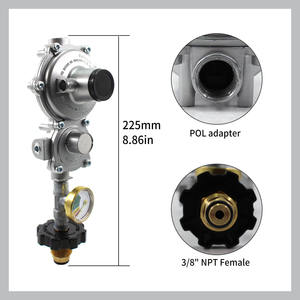 2-х фазный Регулятор пропана пол на входе с манометром для прицепа с прицепом газовый баллон бак 3/8 "NPT - Product Image 6