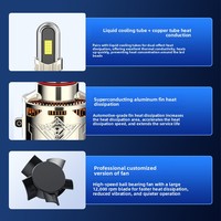 Ampoule de phare LED en tube de cuivre en forme de U de qualité supérieure, lumière laser haute luminosité pour voiture, universelle pour phare de voiture et de moto