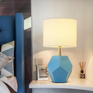 Lámpara de mesa de cristal de tela moderna, escritorio de estudio para dormitorio, nuevo diseño, decoración del hogar, pantalla de madera blanca, Control remoto, luz LED pequeña - Product Image 4