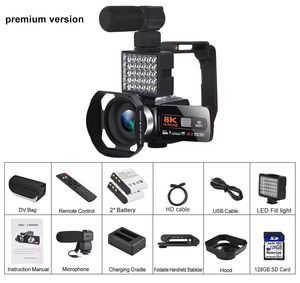 Caméra vidéo 8K 96MP de <span class=keywords><strong>bonne</strong></span> <span class=keywords><strong>qualité</strong></span> avec zoom 18X, anti-vibration, WiFi, idéale pour les vlogueurs, les photographes et les débutants, comme cadeau de Noël - Product Image 6