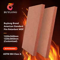 MDF Resistente al Fuego con Revestimiento de Melamina de Nogal, Clase P2 ASTM E84 CARB, Ecológico, para Dormitorio y Cocina
