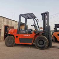 Chariot élévateur d'occasion de 5 tonnes, Heli 50, bon état, adapté à la construction ou au bâtiment, moteur Isuzu, garantie de 6 mois, prêt à expédier