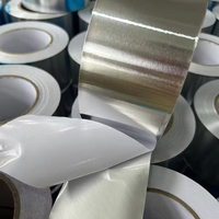 Ruban adhésif en aluminium renforcé avec fibre de verre, réfléchissant, isolant, résistant à la chaleur, ignifuge, adhésif à base de solvant, pour masquage