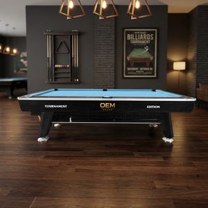 Table de billard américaine de luxe de 7 pieds pour tournoi, design portable en acier, plateau en contreplaqué massif, poches en cuir véritable, norme snooker - Product Image 1