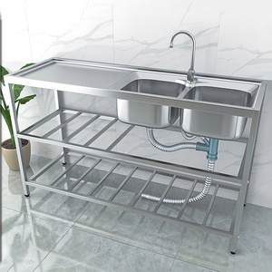 Equipo personalizado para salón de hotel y restaurante, cuenco doble para exteriores, acero inoxidable, lavado a mano, fregadero de cocina portátil, tanque de agua - Product Image 4