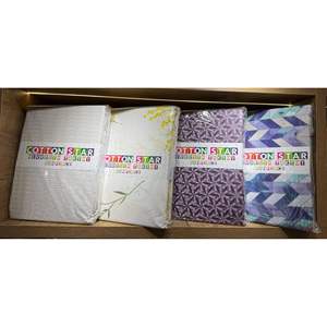 100% Cotton <b>Duvet</b> Cover Set <b>Double</b> Size Patterned Multicolored Sheet & Pillowcase Sets for Machine Washable Easy Care - Product Image 1