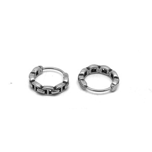 Pendientes Huggie Yunnique de Acero de Titanio, Unisex, Geométricos, Joyería de Moda Otoño 2024 Guangzhou - Product Image 5