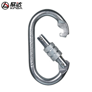 Xinda Carabiner O-ring <b>Lock</b> Steel Climbing Hook Safety Buckle <b>Threaded</b> Main <b>Lock</b> Outdoor Equipment - Product Image 4