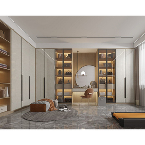 Gỗ hiện đại lưu trữ nội thất tủ thiết kế đơn giản phòng ngủ trẻ em vải tủ quần áo bằng gỗ tủ quần áo với nghiên cứu máy tính bảng - Product Image 4