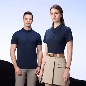 Nouveau design, logo brodé personnalisé, chemise de golf pour homme, tissu piqué uni, respirant, coupe ajustée, formel/décontracté, tissu tissé ODM - Product Image 4
