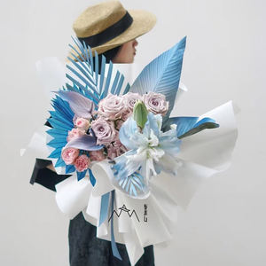 Papier d'emballage de fleurs Kraft imperméable, emballage en papier brun blanc pour Bouquet de fleurs, vente en gros - Product Image 3