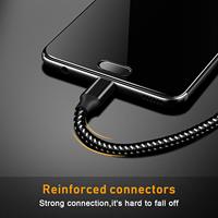 Câble SR solide en nylon tressé 1m 2m Type C Usb Micro Charging 3A QC3.0 Chargeur rapide Usb Micro Cable pour téléphones mobiles pour Iphone