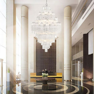 Lustre de plafond pour hôtels, grand lustre LED de plafond, décoration d'hôtel et de restaurant, <span class=keywords><strong>tube</strong></span> en verre américain de qualité supérieure - Product Image 3