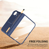 Étui de luxe professionnel givré effet peau avec film de protection pour iPhone Duo 18, fente pour stylet, support pliable, anti-chute