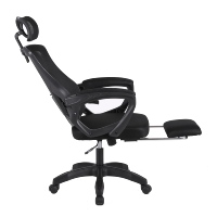 Chaise de bureau ergonomique en maille avec massage, réglable, cadre en nylon, base 5 étoiles, accoudoirs inclinables, roulettes, design moderne pour la maison