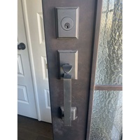 Cerradura de puerta doble para villa, de acero, estilo simple, color oro, popular en Oriente Medio, para entrada de apartamento