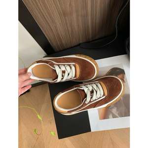 Men's Evergreen Spring/Summer Fashion Trend Breathable Retro Chunky Shoes luxury designer Suede Denim Panel Court Sneakers - Product Image 4