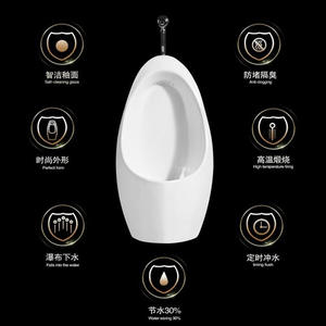 โถปัสสาวะเซรามิกติดผนังดีไซน์ทันสมัย พร้อมเซ็นเซอร์ รุ่น Shangqi Bathroom S069 สำหรับโรงแรม โรงเรียน ที่สาธารณะ และบ้านพักอาศัย น้ำหนัก 35 กก. ผลิตที่เฉาโจว - Product Image 3