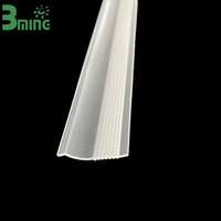 Lentille d'extrusion linéaire LED en PMMA Bming, diffuseur de lumière personnalisé, design moderne japonais, asiatique, européen pour l'éclairage