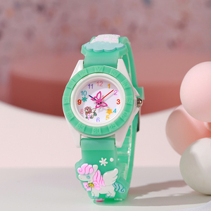 Hay stock Unicornio reloj de cuarzo de dibujos animados para niños Cute Stars Moon reloj con correa de silicona para niños - Product Image 3