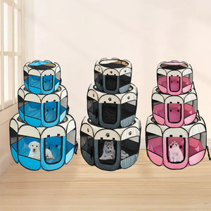 2025 Large <strong>Doghouse</strong> Waterproof Durable All Seasons Pet House Tent Folding Octagonal <strong>Design</strong> with Animal Pattern for Cat Dog Sleep - Product Image 2