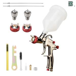 Yüksek kaliteli HVLP yerçekimi Automobile otomobil boya püskürtme tabancası, çok kalibreli 1.3mm 1.7mm 2.0mm meme, 600ml plastik bardak - Product Image 5