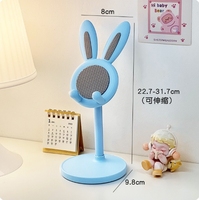 Support de téléphone de bureau en forme de lapin de dessin animé mignon - Plastique écologique, hauteur réglable, inclinaison automatique, décoration de mariage et de maison pour tablettes
