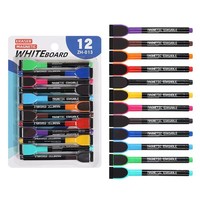 Marqueurs magnétiques multicolores pour tableau blanc avec effaceur, pour le dessin des enfants, le graffiti, le bureau et l'enseignement (vente en gros)