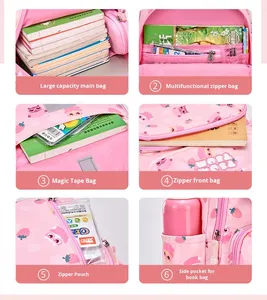 <span class=keywords><strong>2025</strong></span> mới học sinh tiểu học Toddler Ba lô dễ thương phim hoạt hình Ins cô gái 1-3-6 lớp PC Vật liệu thoáng khí túi đi học - Product Image 5