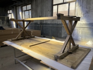 Tavolo da Pranzo Pieghevole in <span class=keywords><strong>Legno</strong></span> Massello, Design Classico Personalizzabile, per Banchetti e Matrimoni - Product Image 5