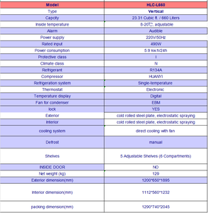 2-8/8-20C 660L Degré Basse Température Armoire à Médicaments Pharmacie Réfrigérateur Refroidisseur Médicament Stockage Congélateur Réfrigérateur de Laboratoire - Product Image 5