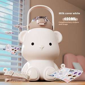 Termo de Acero Inoxidable 316 de Gran Capacidad, 450 ml, con Correa, Diseño de Dibujos Animados, Portátil, para Estudiantes, Niños, Viajes - Product Image 6