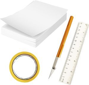 Tấm 100 gói tùy chỉnh tái sử dụng đôi hai mặt A5 A4 trống Sticker cuốn sách dày kép mặt phát hành tờ giấy cho nhãn dán thủ công - Product Image 2