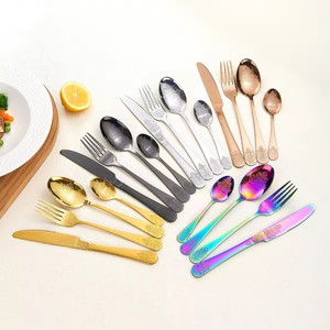 Couverts De Mariage Or Argenterie Ensemble Cubiertos <span class=keywords><strong>Golden</strong></span> Couverts Couverts Kits pour Événements - Product Image 5