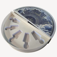 Nouvelle boîte d'emballage de parfum cosmétique semi-circulaire avec design encastré personnalisable, style autoportant, couleur personnalisée