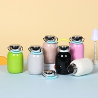 Mini Thermos Portable Personnalisé 260ml à Double Paroi en Acier Inoxydable avec Poignée pour Voyage