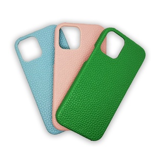 Biểu Tượng Monogram Cá Nhân Ốp Lưng Da PU Lichee Pebble Leather Điện Thoại Di Động Ốp Lưng Điện Thoại Ốp Lưng Bao Bọc Đầy Đủ Cho iPhone 12 Pro - Product Image 1