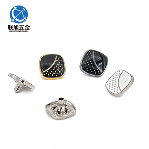 लिंकू बटन निर्माता कस्टम पैटर्न लोगो गोल जस्ता धातु धातु सुनहरे 4 भाग बटन प्रेस - Product Image 5