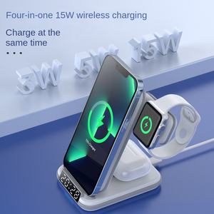 Cargador Inalámbrico Magnético 4 en 1 con Reloj Despertador para <span class=keywords><strong>iPhone</strong></span> 15 14 13 12, Estación de Carga Rápida para Apple Watch 9 8 <span class=keywords><strong>7</strong></span> 6 5 y <span class=keywords><strong>Airpods</strong></span> - Product Image 6