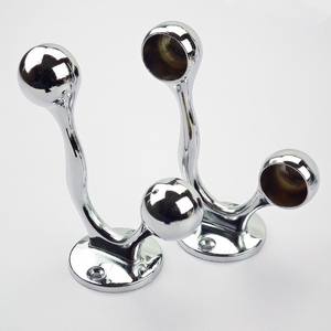 Porte-serviettes en acier inoxydable double couche avec finition brossée 19 22 25 Accessoires de tête de bride pour barre et support de serviette de salle de bain - Product Image 4